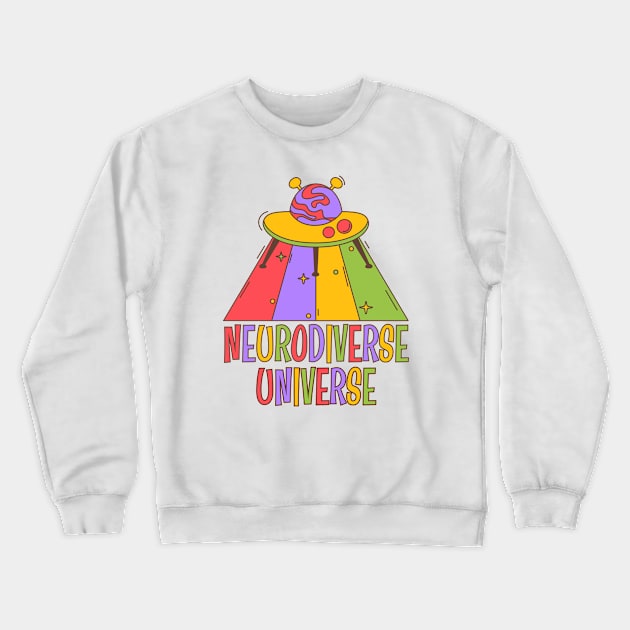 Autism Awareness Month | Neurodiverse Universe Crewneck Sweatshirt by WaBastian